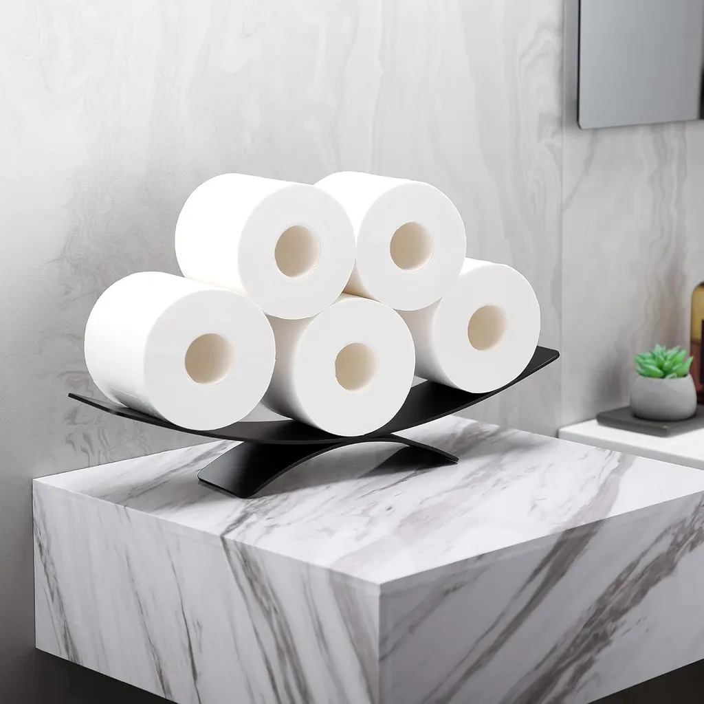 Porte-serviettes mural auto-adhésif pour rangement de salle de bain