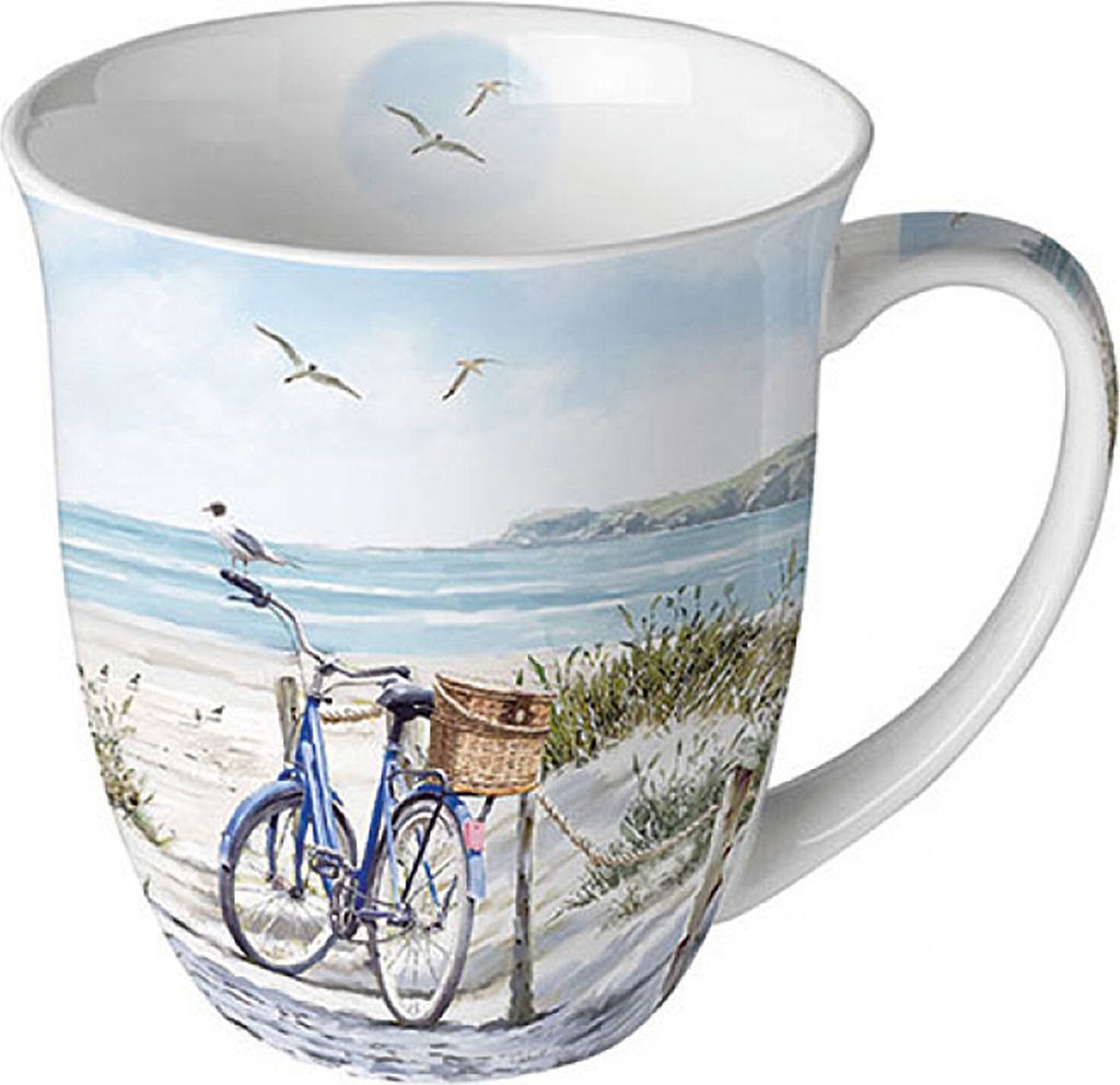 Tasse en porcelaine 0,4 L - Bike at the beach Image du produit 
