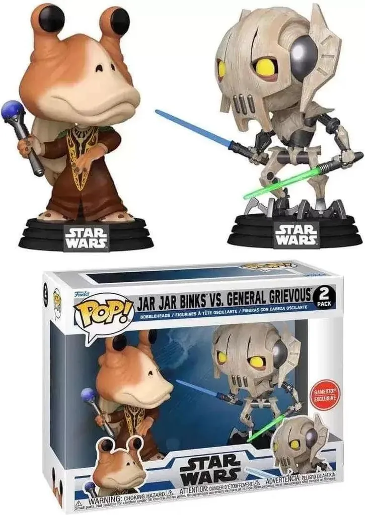 Funko Pop Star Wars Jar Jar Binks vs General Grievous Pack de 2 figurines