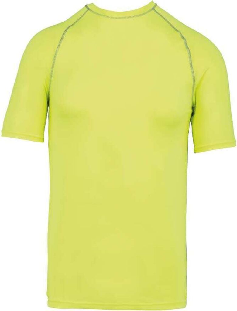 Proact Herren Surf T-Shirt Badeshirt UV-Shirt Schwimmshirt Surfshirt, Größe:XL, Farbe:Fluorescent Yellow