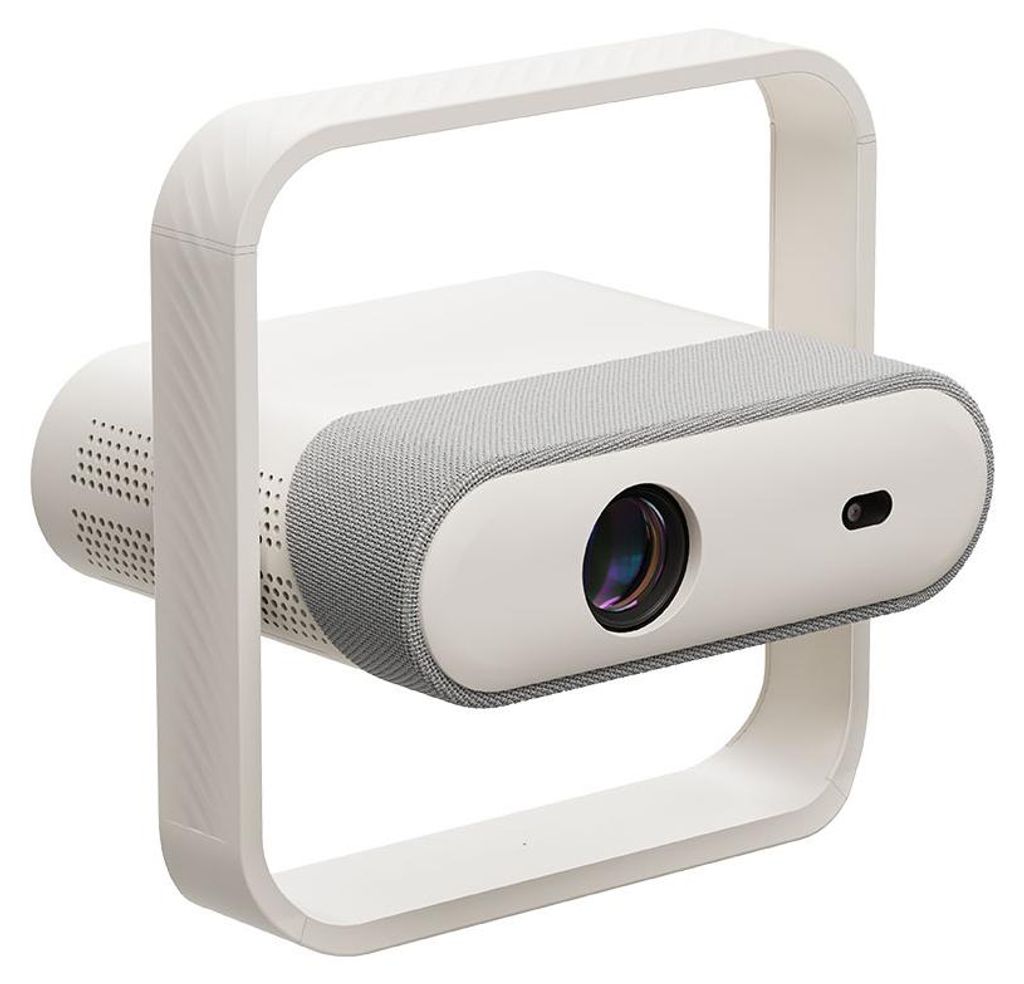 Intelligenter WLAN-LCD-Projektor, tragbarer Smart-Projektor mit nativer 1080p-Auflösung, um 180° drehbar, 4K-Dekodierung sowie Autofokus und auto...