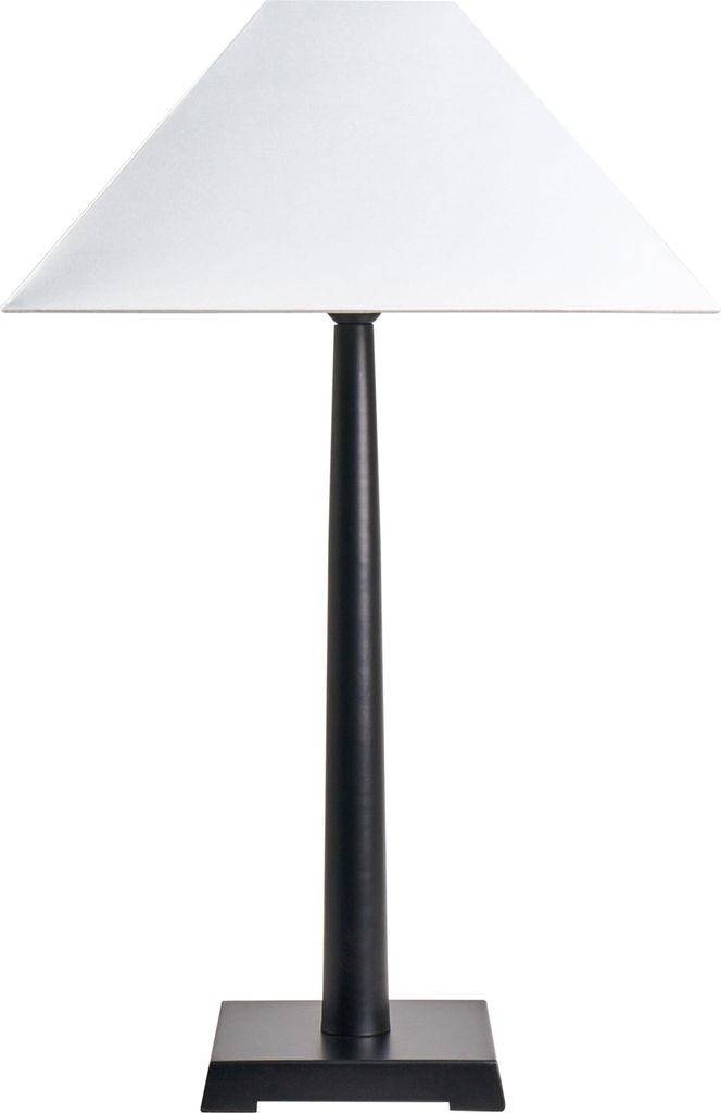 BELIANI Tischlampe Weiß / Schwarz aus Metall mit Stoffschirm Modernes Design für Schlafzimmer Wohnzimmer Flur Nachttischlampe Tischleuchte