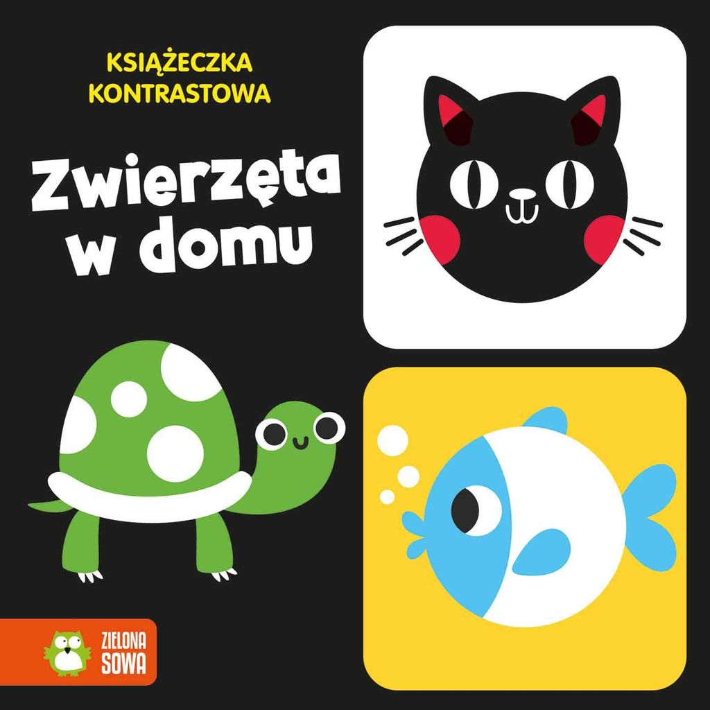 Kontrastbuch „Animals at Home“, Grüne Eule