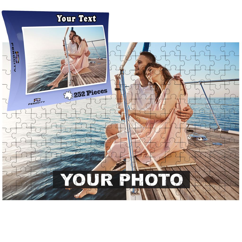 Foto-Puzzle mit Eigenem Foto Bild Selbst Bedrucken 33 x 26 Selbst Gestalten in inkl. hochwertiger Verpackung Geschenkidee zum Valentinstag, 252 Tei...