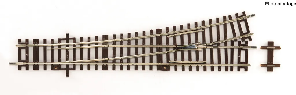 Aiguillage Gauche Roco Line WL15 pour Rails de Train Électrique 42442 HO