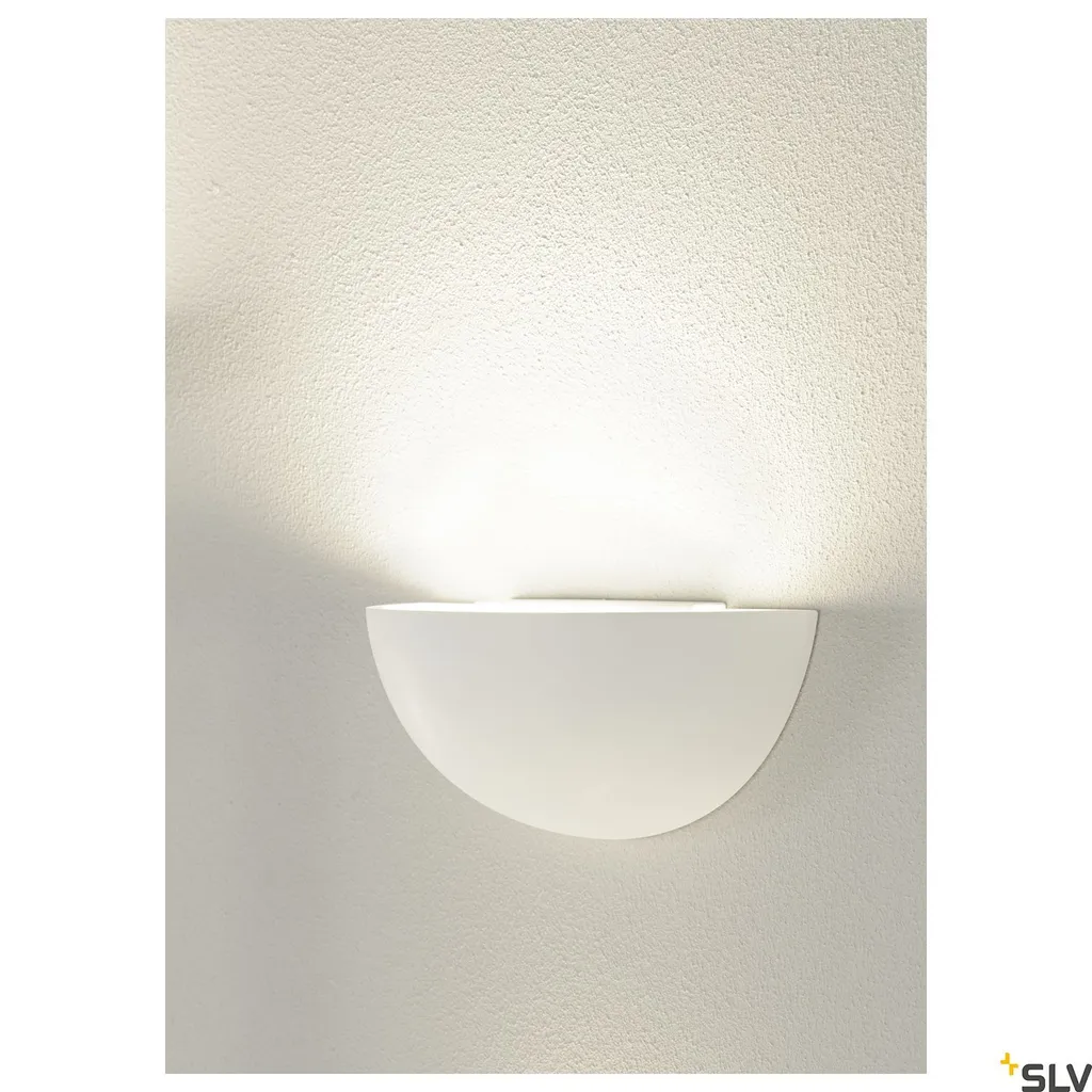 Applique Plâtre Blanc GL 101 E14 Peignable Style Moderne Demi-Rond - 5
