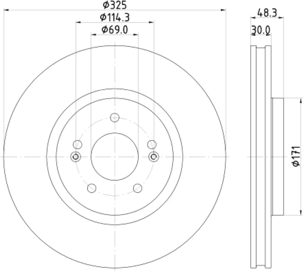 Paire de disques de frein ventilés HELLA PRO avant pour berline et SUV
