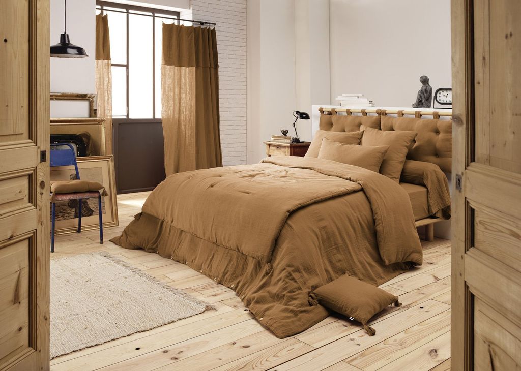 Bettbezug 260 x 240 cm GAÏA Camel