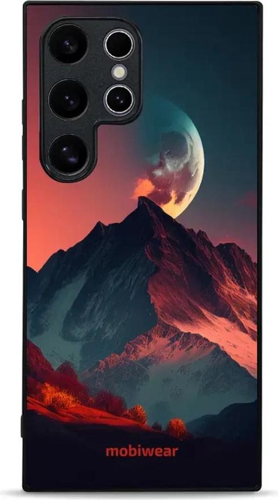 Handyhülle für Galaxy S24 Ultra, Mobiwear Glossy Case, Gebirgsdämmerung