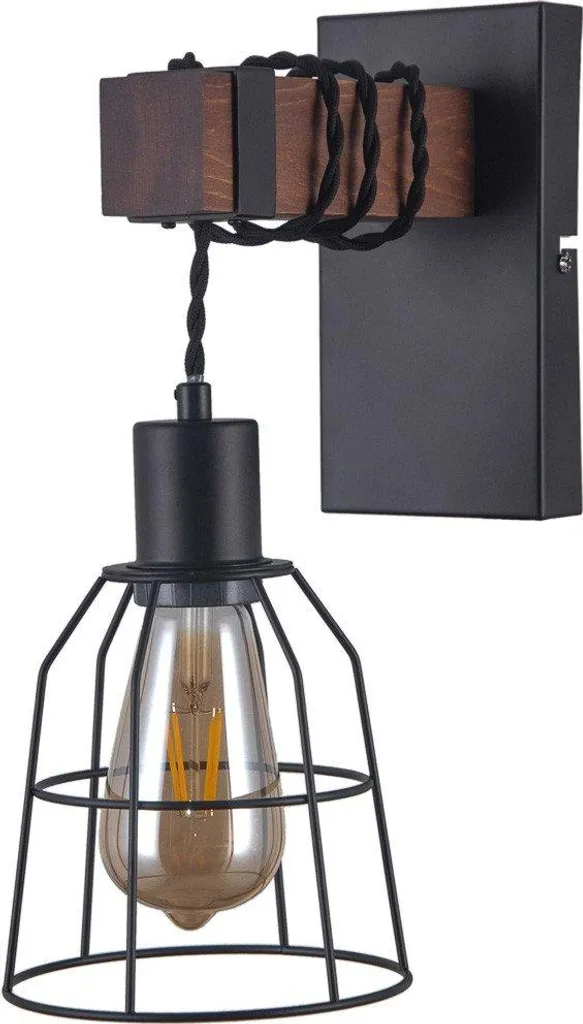 Italux Reda LED lampada da parete industriale nera opaca WL-4793-1-L