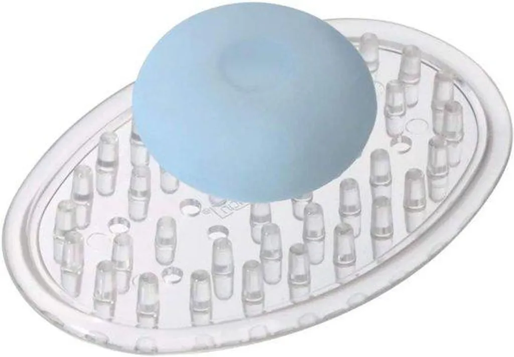 Porte-savon ovale transparent avec couvercle hermétique pour le voyage