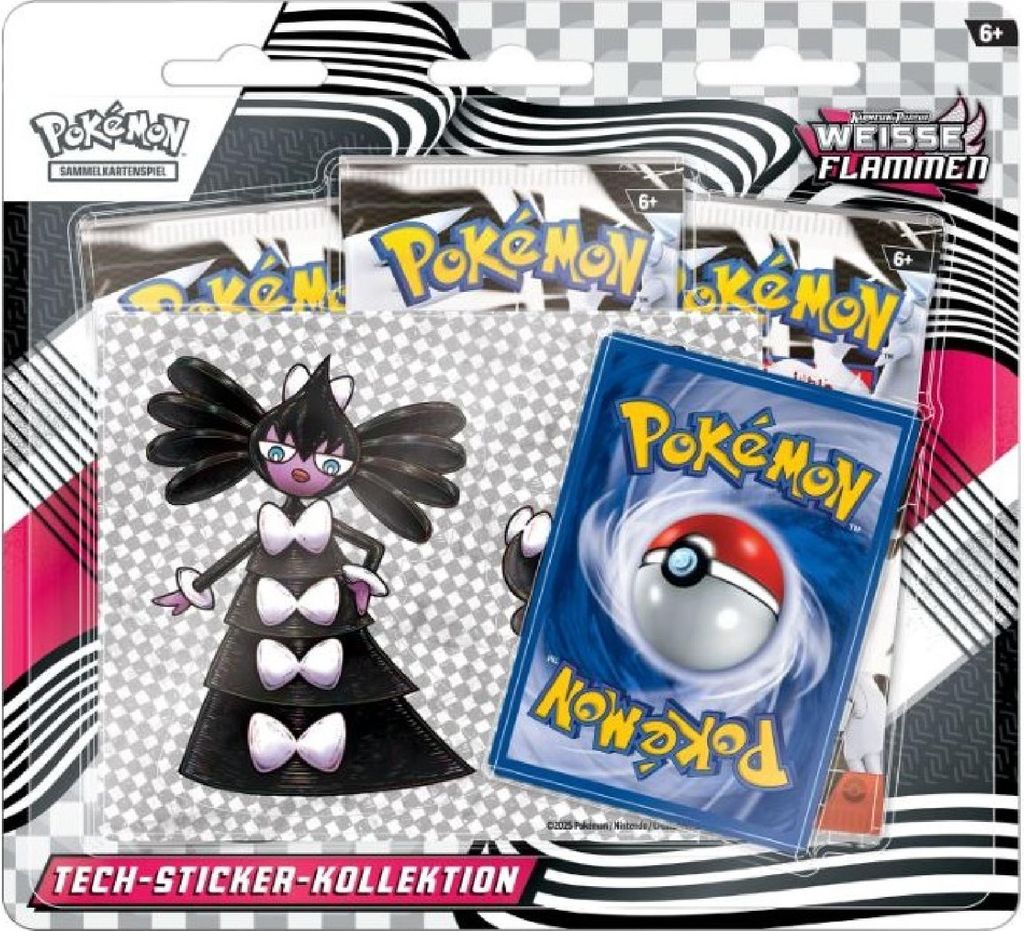 A product package containing Pokemon trading card sleeves and a Pokemon card.