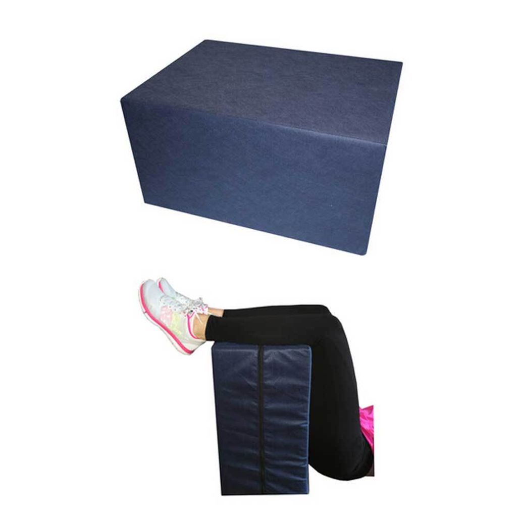 Cube De Gym IWH Pour Soulager Le Dos – 3 Hauteurs Réglables, Housse Lavable, Noir
