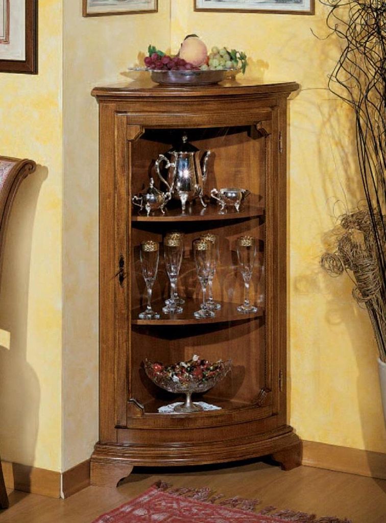 Wohnzimmer Möbel Glasschrank Vitrine Holz Vitrinen Glas Schrank Schränke Regale