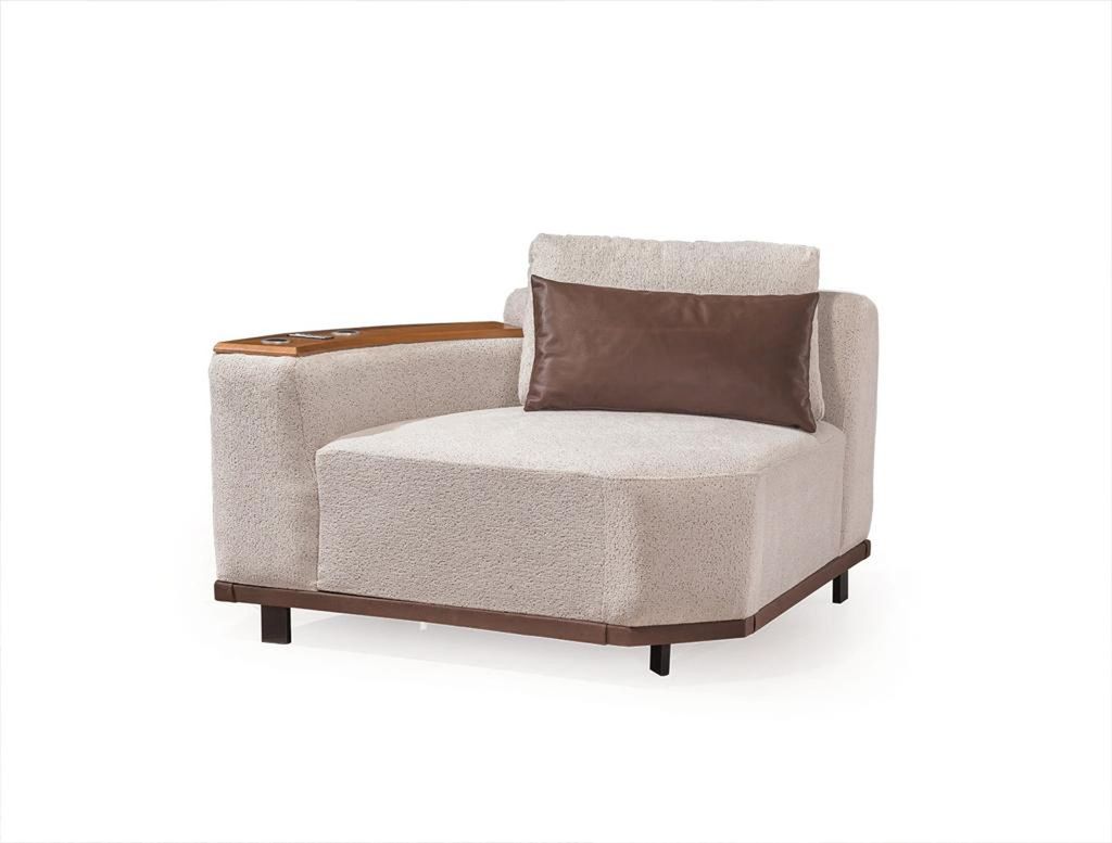 Exklusives Beiges Ecksofa L-Form Wohnzimmer Eckcouch Polstersofas Neu