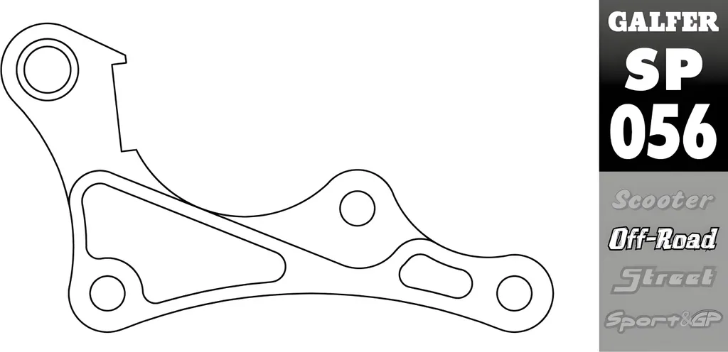 Support adaptateur d'étrier Galfer SP056 pour freinage moto de sport