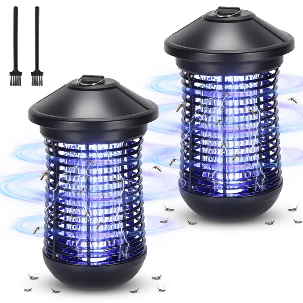 Fiqops 2 Exterminateur d'insectes électrique 18W Lampe UV Extérieur
