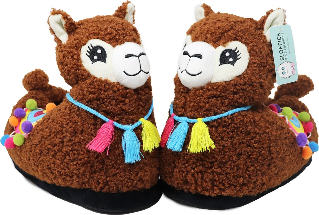 Alpaka Plüsch Hausschuhe SLOFFIES, One Size Erwachsene Produktbild 