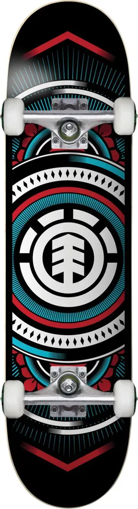 Skateboard Complet Element Hatched Red Blue Taille Unique pour Skateurs