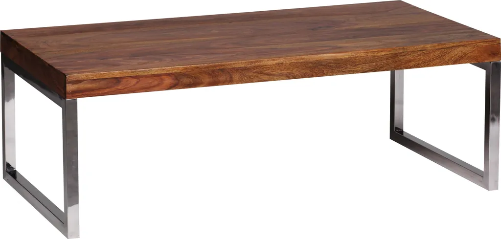 Grande Table Basse de Salon 120 cm en Bois Massif pour Intérieur Chic