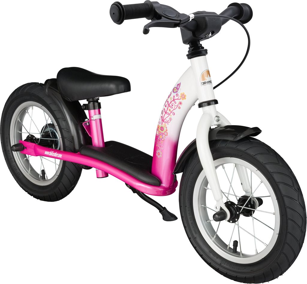 BIKESTAR Kinder Laufrad ab 3 - 4 Jahre | 12 Zoll Classic Lauflernrad | Pink & Weiß