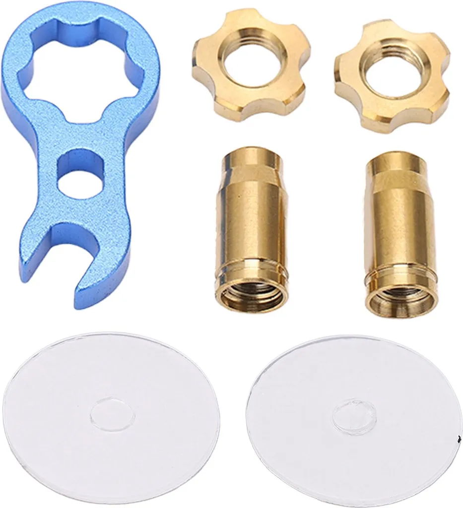 Kit Accessori Oro RISK Titanio per Valvola Presta Bici da Corsa - 1