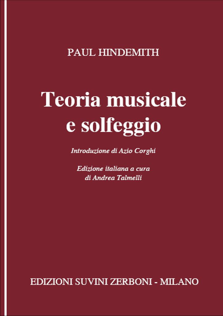 Paul Hindemith, Teoria Musicale E Solfeggio Partitur