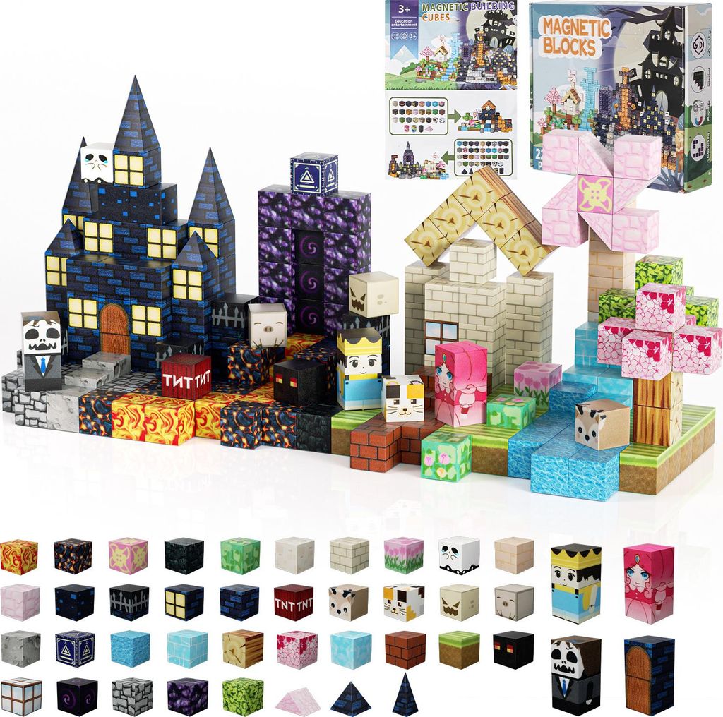 Bettizia Briques magnétiques 220 pièces Magnetic Tiles Jeu Image du produit 