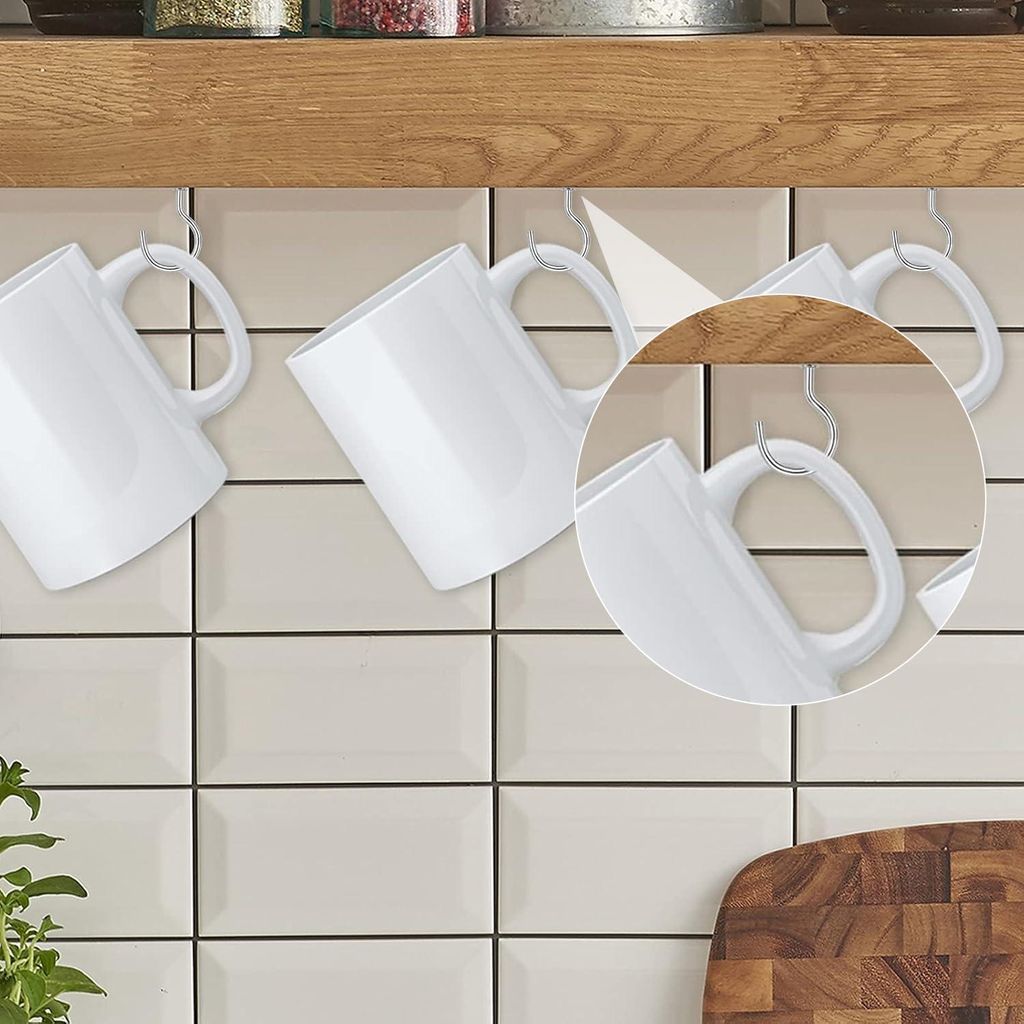 150 kleine Schraubhaken für Teetassen - Vintage Deckenhaken Set - Aufhängen von Tassenbechern Ornament