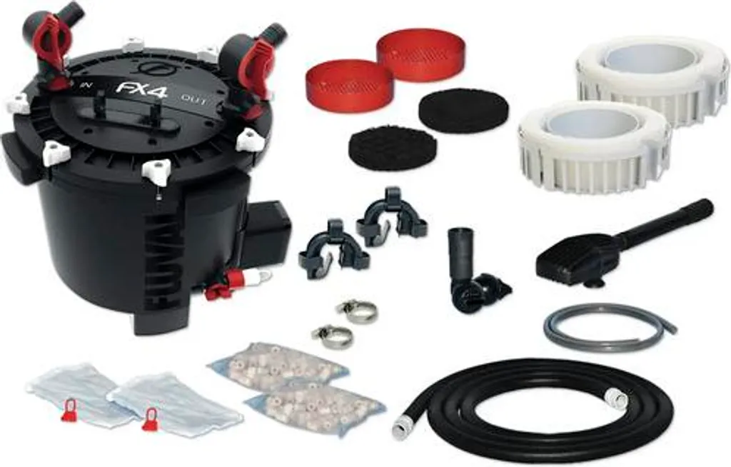 Filtre externe haute capacité Fluval FX4 pour eau douce et eau de mer