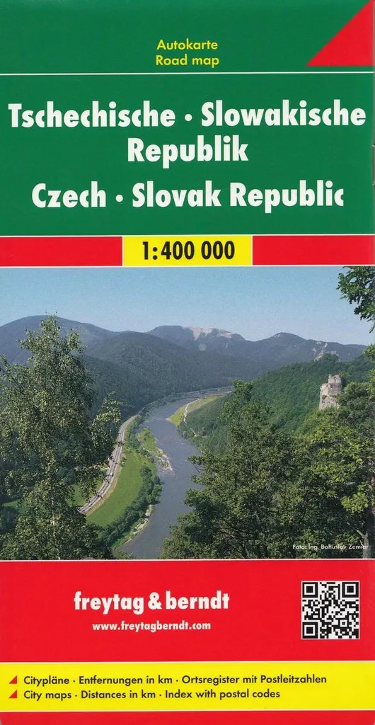Carte pour voyage en République tchèque et Slovaquie itinéraire auto