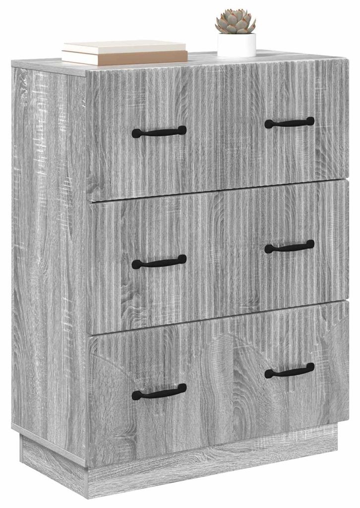 vidaXL Schubladenschrank Graues Sonoma 66 x 34,5 x 87 cm Holzwerkstoff
