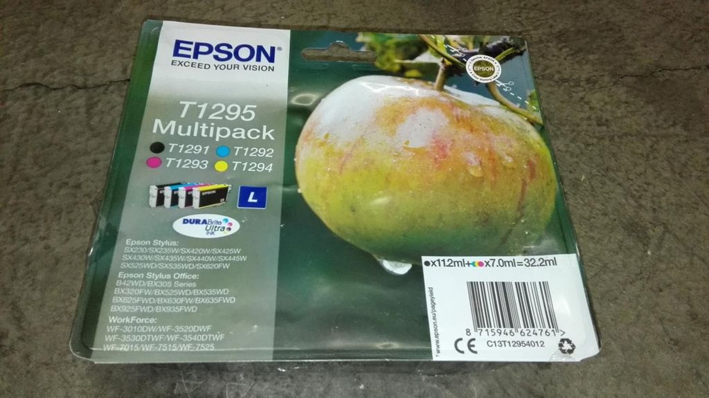 Epson Apple T1295 Apfel DURABrite Ultra Multipack 4 Farben Produktbild 