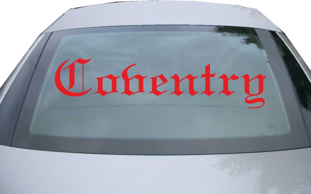 Indigos UG - Aufkleber Heckscheibe & Motorklappe DE6613 - rot - 600x142 mm - Cobentrg - Auto Scheiben Fenster Heckklappe Tuning Racing JDM - Die cut