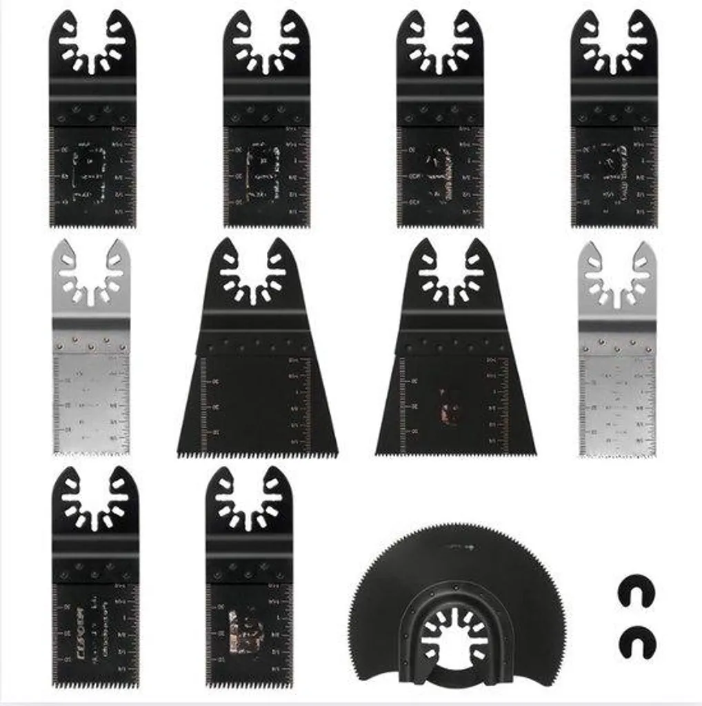 Jeu d'accessoires oscillants multifonction avec 13 lames de scie
