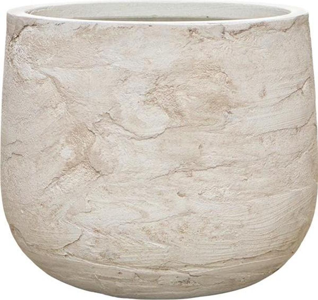 Baq Pflanzkübel Algar Creme-Beige D 34 cm H 29 cm Öffnung 29 cm