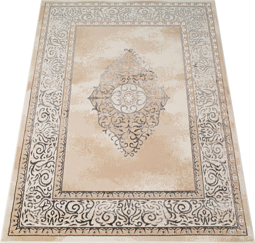 Tapiso Teppich ARES klassisch grau beige Wohnzimmer  300 x Produktbild 