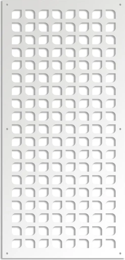 Brise-Vue Pare-Soleil 47x94 cm Panneau PVC Perforé pour Balcon et Terrasse