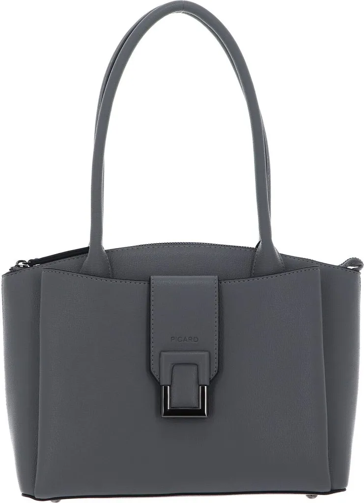 PICARD Sac à Épaule Locco Shopper Granite Gris - Sac à Main Chic en Cuir