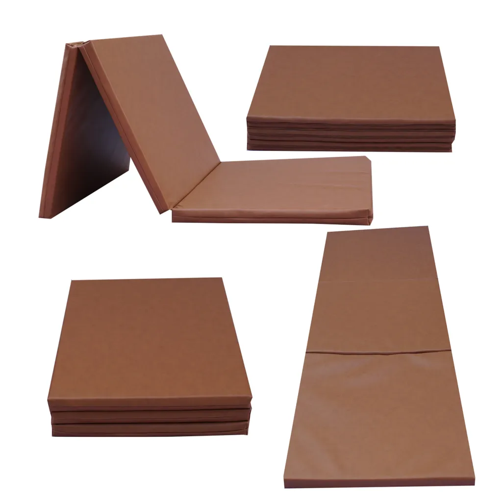 Matelas de gymnastique 195x85 marron pour yoga, fitness et Pilates