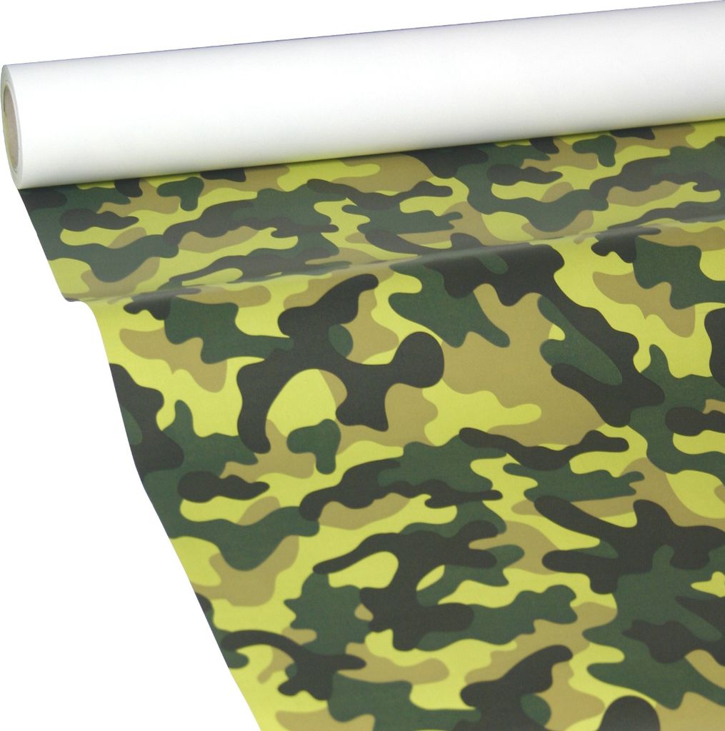 50m x 0,75m JUNOPAX Papiertischdecke Tarnmuster camouflage