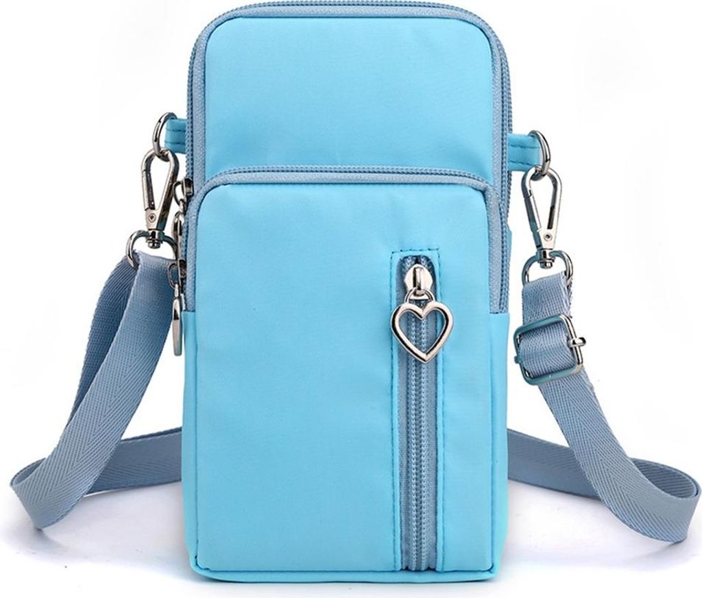 INF Große Handytasche: Nylon & Polyester Handytasche mit Mehreren Farben Blau