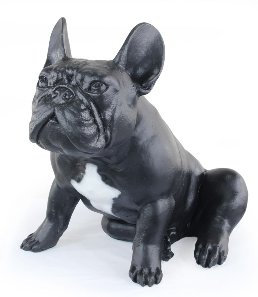 Französische Bulldogge III - Lebensgroße Hundestatue, Figur im Maßstab 1:1, Statue für den Garten von Art-Dog