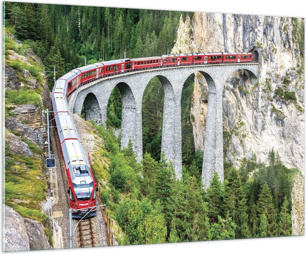 Bilder auf glas - Einteilig - Viadukt Landwasser Zug - Produktbild 