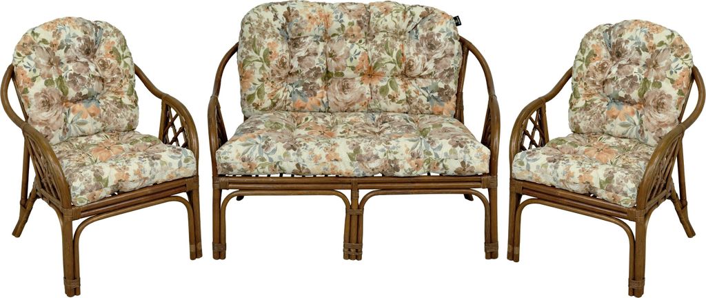AMPO Polster Kissen für Rattan Bahama Set Rattansessel Gartenbankauflage Rattan