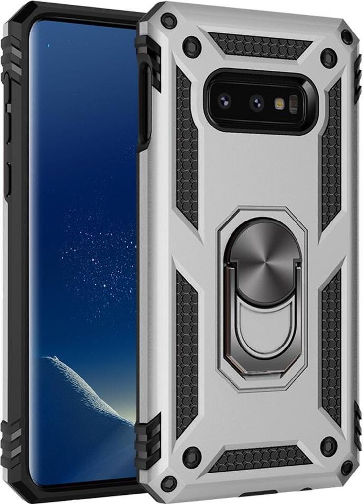 LaimTop Galaxy S10e Hülle, Hybrid Robuste Rüstung Drehbarer Ring Halter Ständer Dual Layer Hard PC + TPU Stoßfest Schutzhülle für Samsung Gal...
