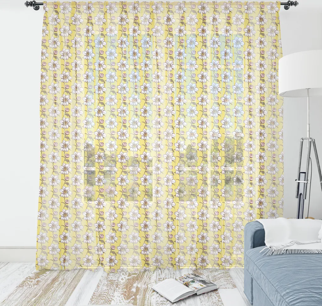 Arazzo Rose Vintage Giallo Senape 160x274 - Tessuto Raso per Parete