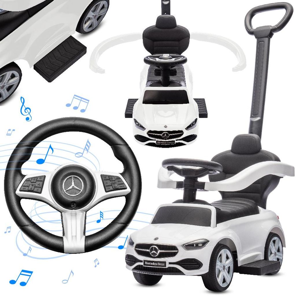 Voiture bébé Mercedes Classe C blanche Sun Baby Image du produit 
