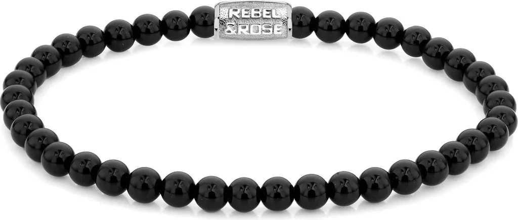 Bracelet Fin en Velours Noir pour Femme Rebel & Rose Modèle 40107-S