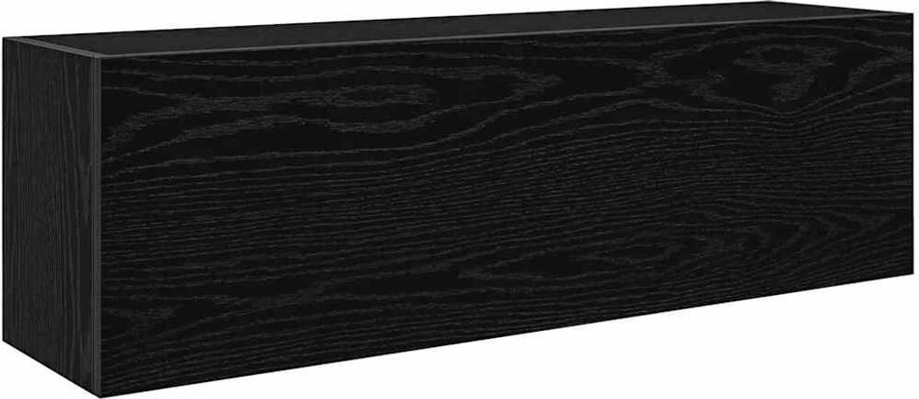 Bad-Wandschrank Schwarz 100x25x30 cm Holzwerkstoff